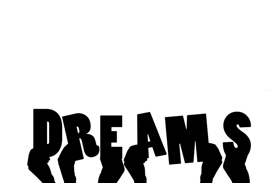 Transparent Hands with Dream Word Art Design