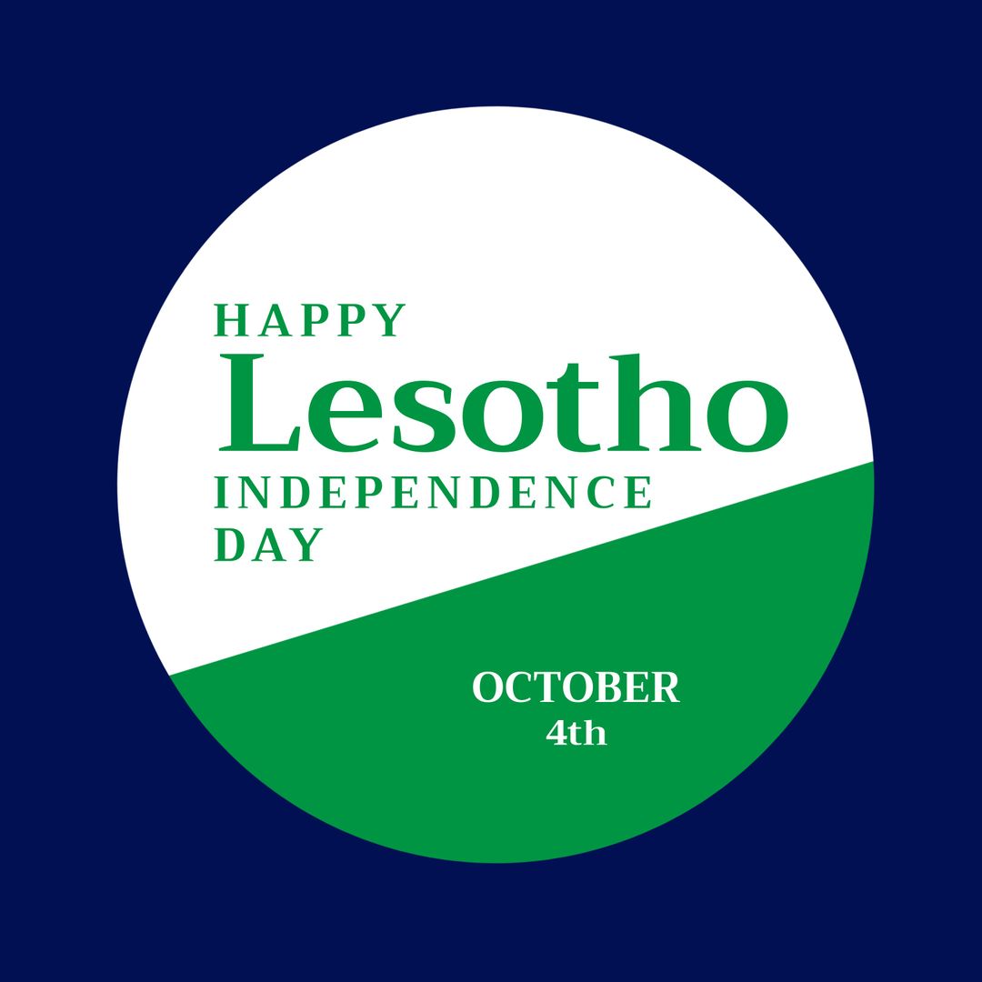 Lesotho Independence Day Graphic with Blue Background