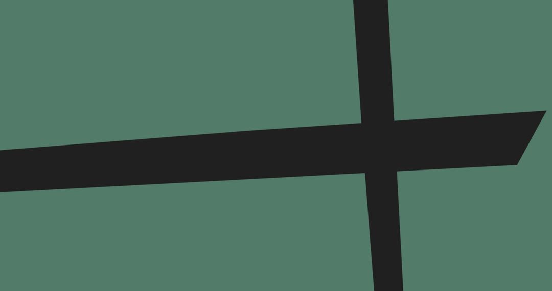 Minimalist Geometric Pattern with Black Lines on Green Background