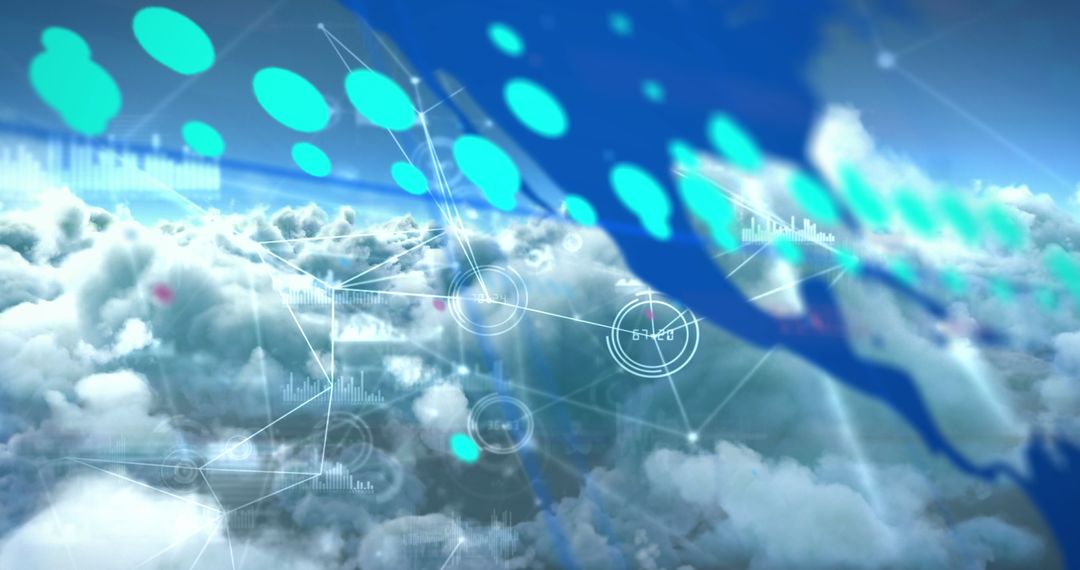 Abstract Digital Interface Concepts with Clouds and Network - Free Images, Stock Photos and Pictures on Pikwizard.com