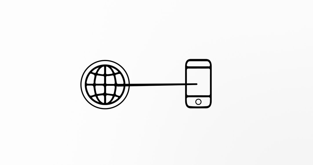 Smartphone Connecting with Global Network Digital Concept