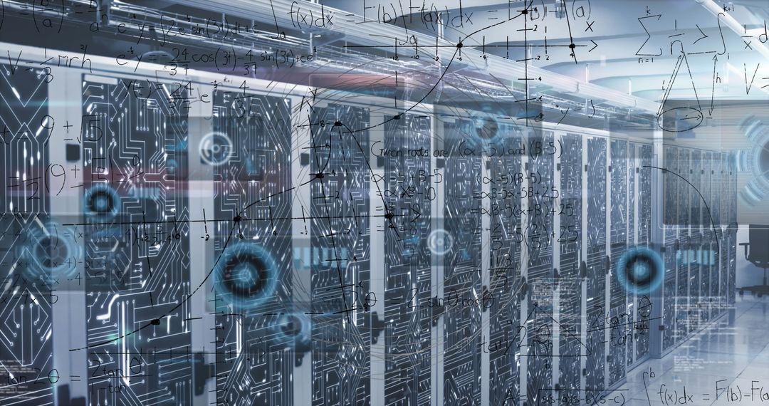 Advanced Technical Interface in Modern Server Room