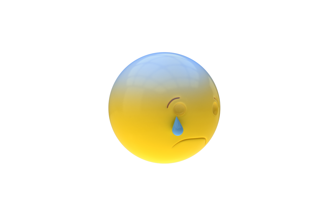 Transparent 3D Crying Emoticon on Transparent Background - Download Free Stock Images Pikwizard.com