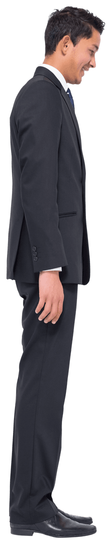 Happy Biracial Businessman Standing Transparent Background Vector