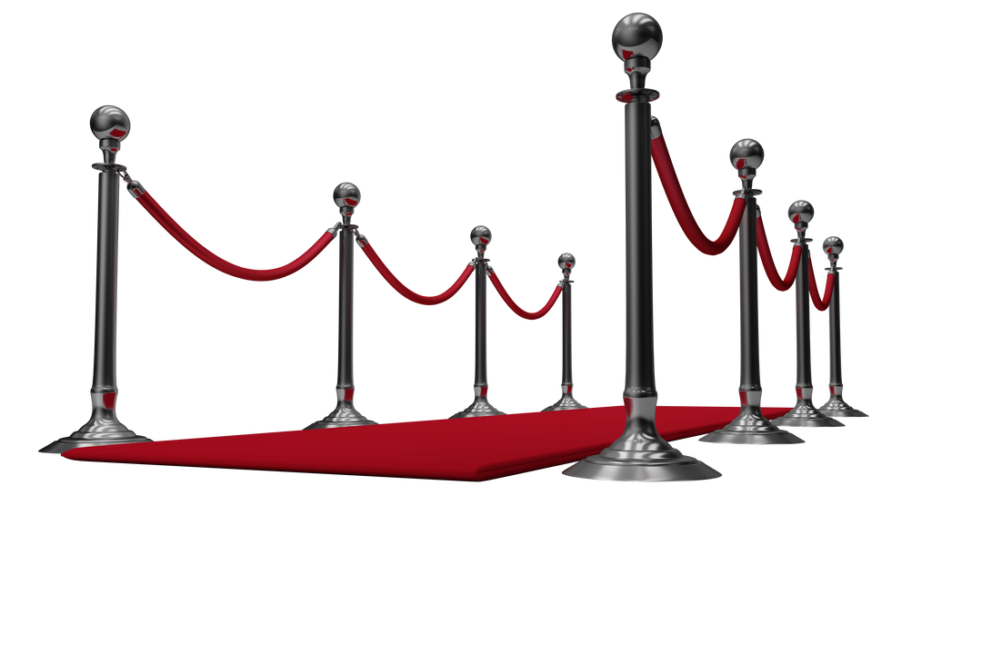 Transparent Red Carpet with Stanchions and Velvet Ropes Low Angle View - Download Free Stock Images Pikwizard.com