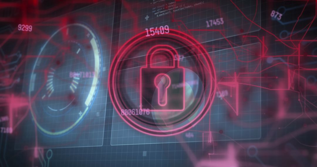 Digital Security Padlock with Scrolling Data