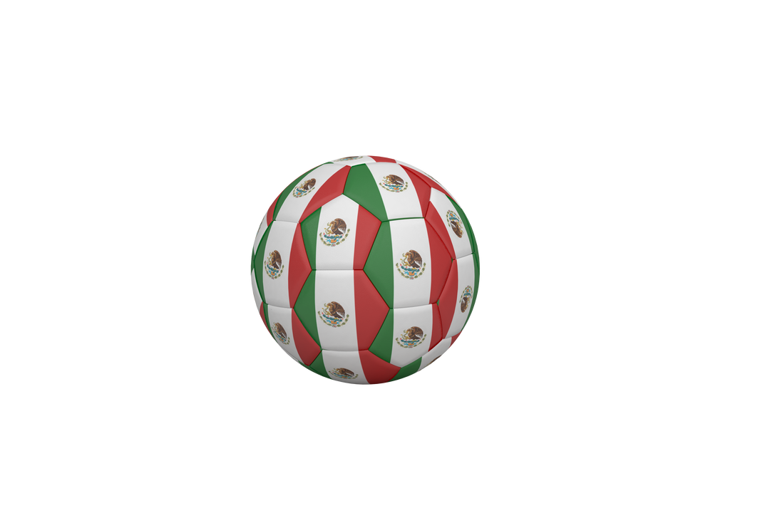 Transparent Sphere Football in Mexico Colors with Mexican Flag Patterns - Download Free Stock Images Pikwizard.com