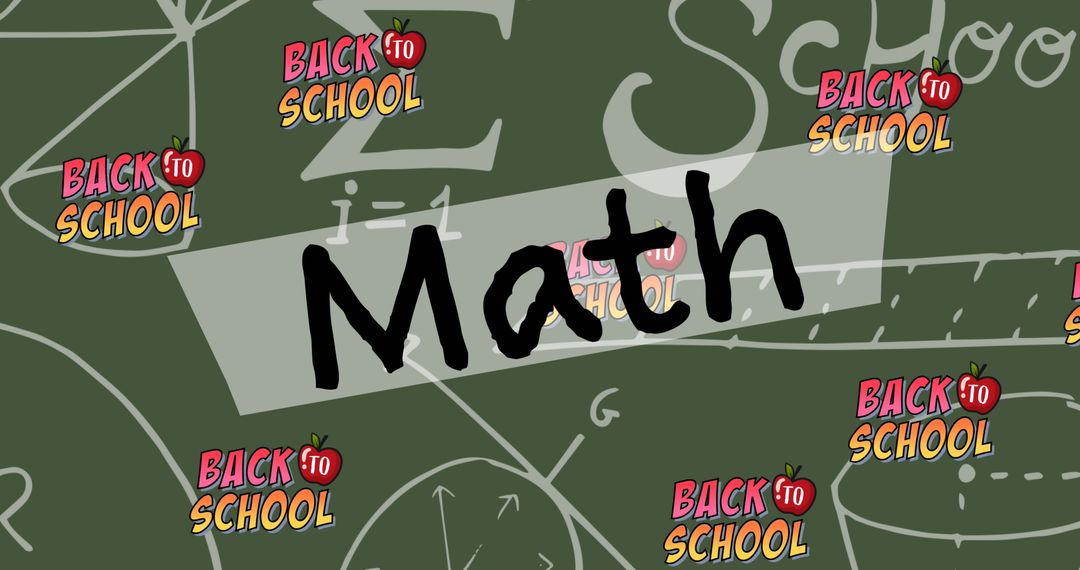 Math Back to School Chalkboard Design with Formulas