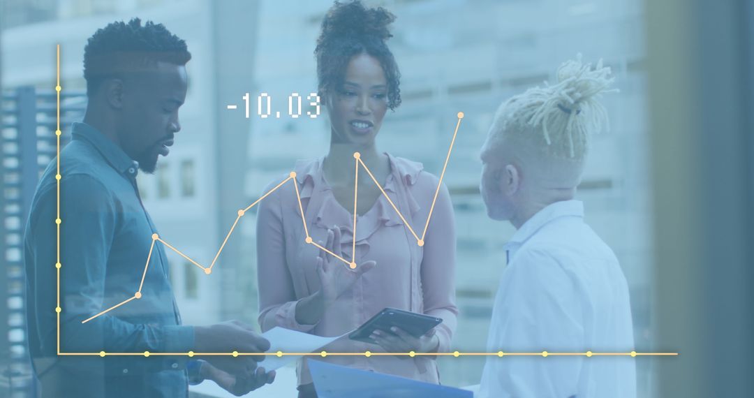 Diverse Business Peers Discussing Digital Data Insights