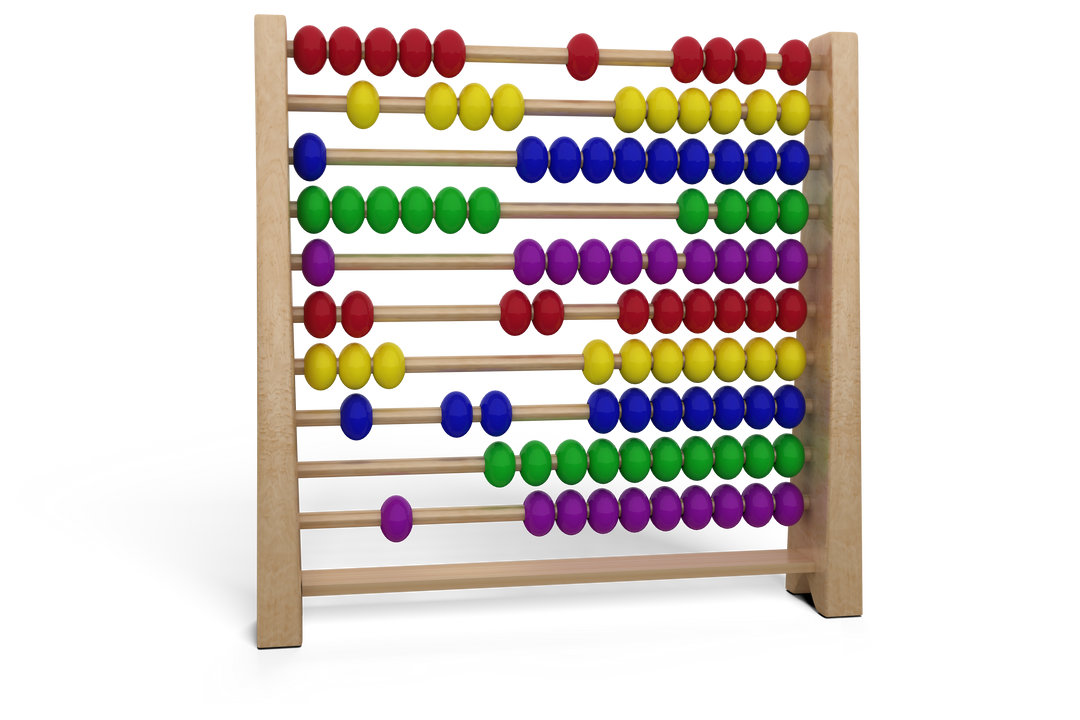 Colourful Abacus Learning Tool on Transparent Background for Mathematics Education - Download Free Stock Images Pikwizard.com