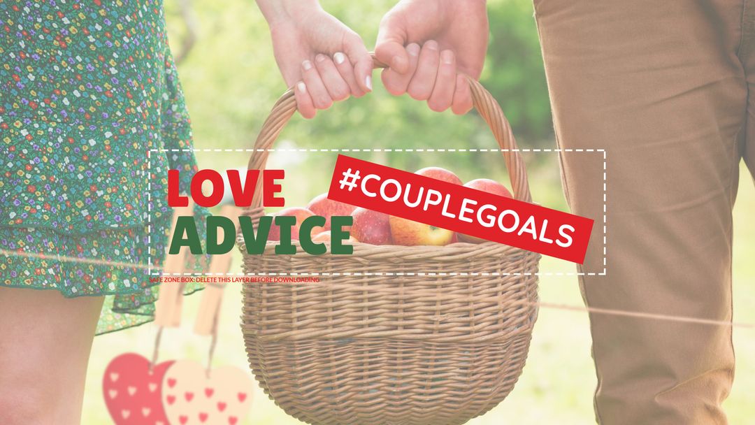 Couple Holding Basket of Apples for Love and Harmony