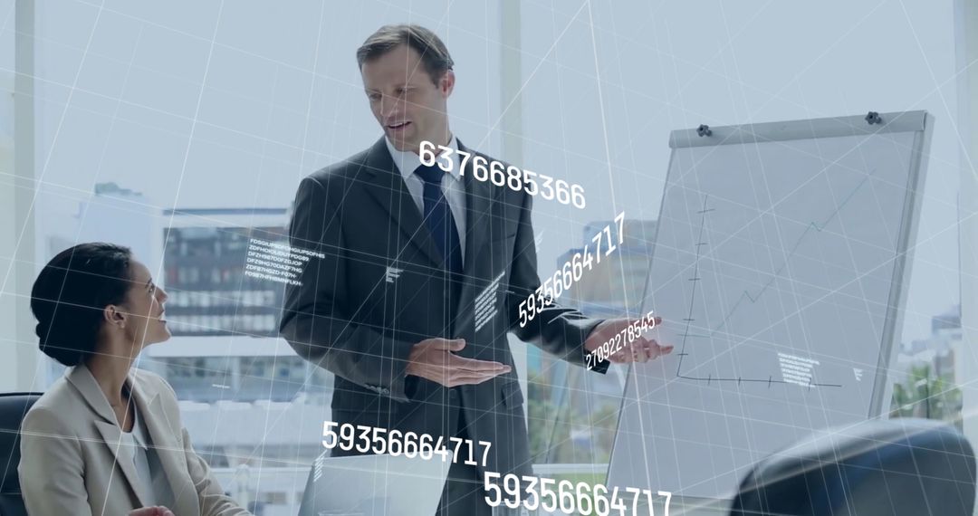 Diverse Team Analyzing Data in Modern Office for Global Business Strategies