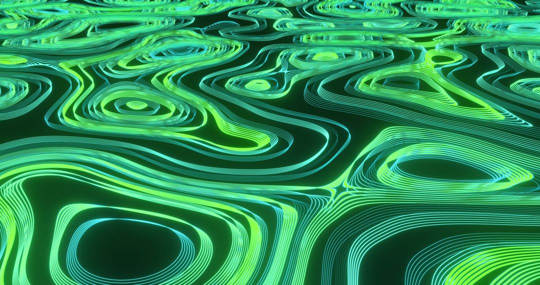 Cyber Monday Concept with Digital Abstract Green Waves