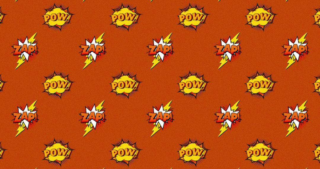 Retro Comic Book Art with Pow and Zap Speech Bubbles