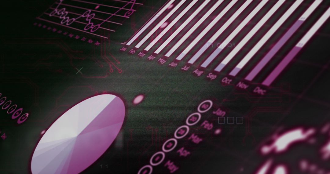 Digital Data Visualization with Futuristic Tech Interface