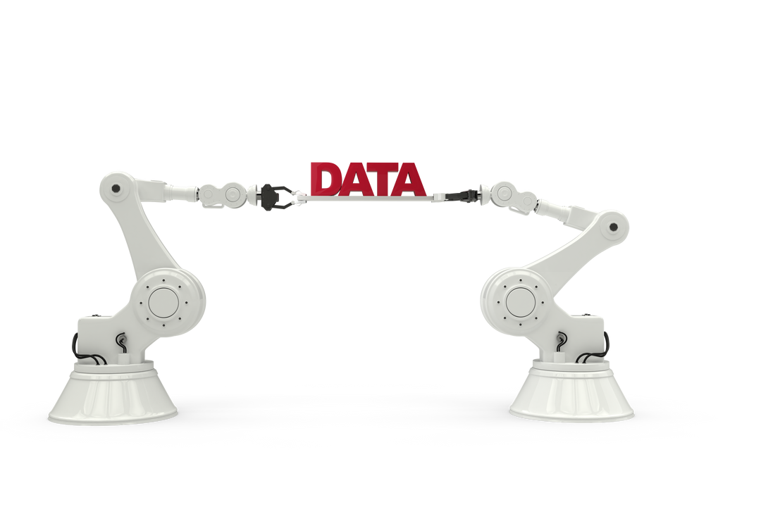 Digital Robotic Arms Holding Data Text, Transparent Background - Download Free Stock Images Pikwizard.com