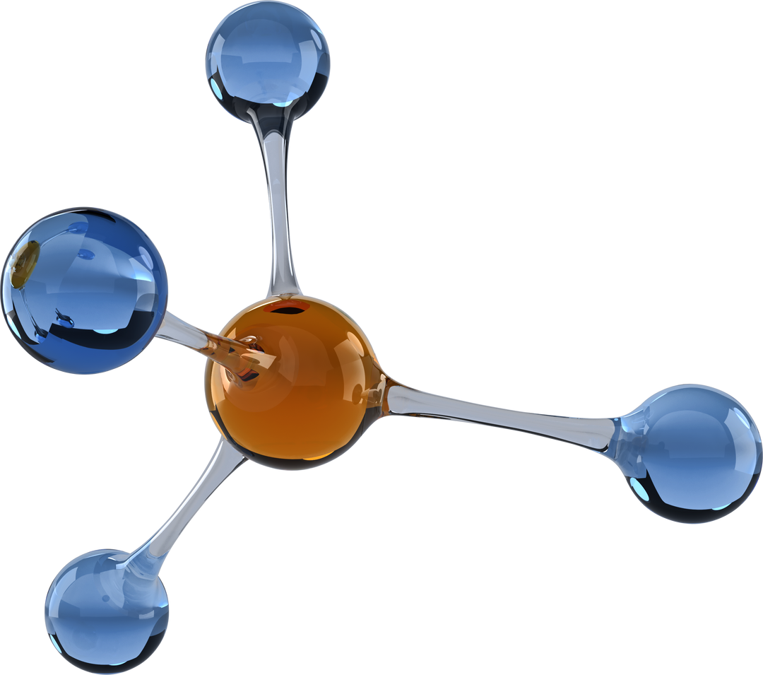 Transparent Abstract Molecule Model with Colored Spheres and Bonds - Download Free Stock Images Pikwizard.com