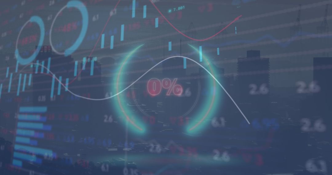 Stock Market Financial Data with Zero Percent Increase Highlight
