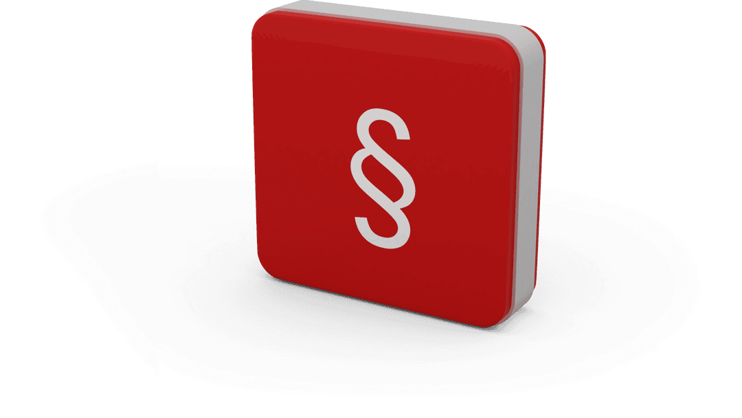 Transparent Double S Logo on Red 3D Square Icon