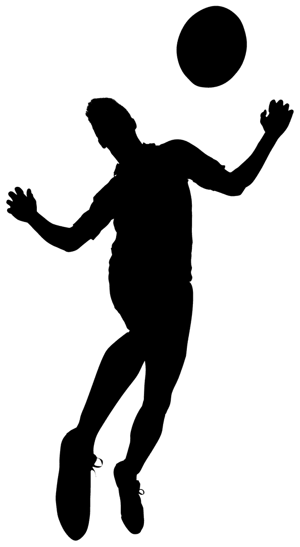 Transparent Vector Illustration of Football Player in Action Pose