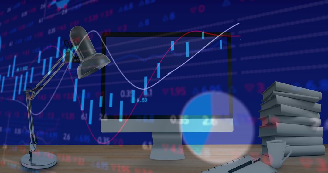 Financial Analysis Charts on Computer Screen