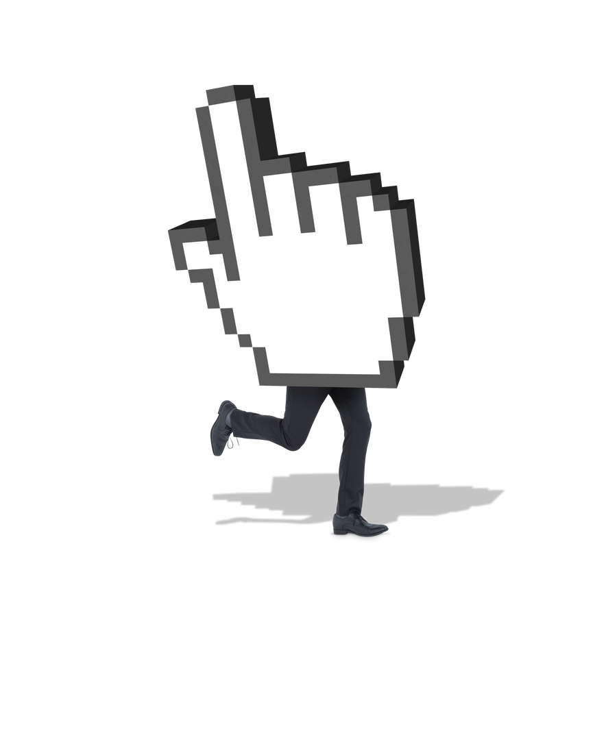 Running Cursor Hand with Legs on Transparent Background - Download Free Stock Images Pikwizard.com