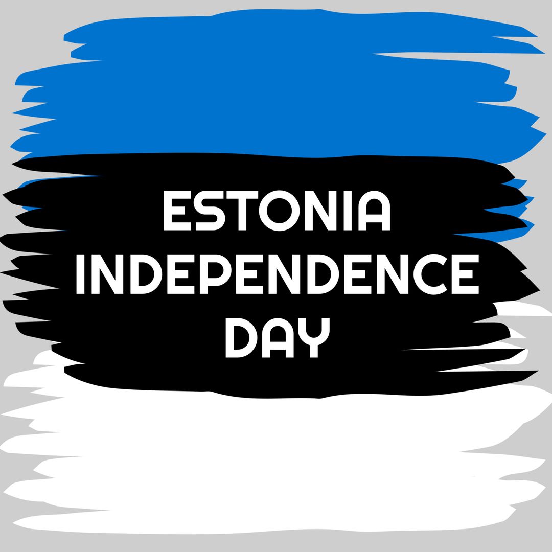 Estonia Independence Day Celebration Design with Flag Colors