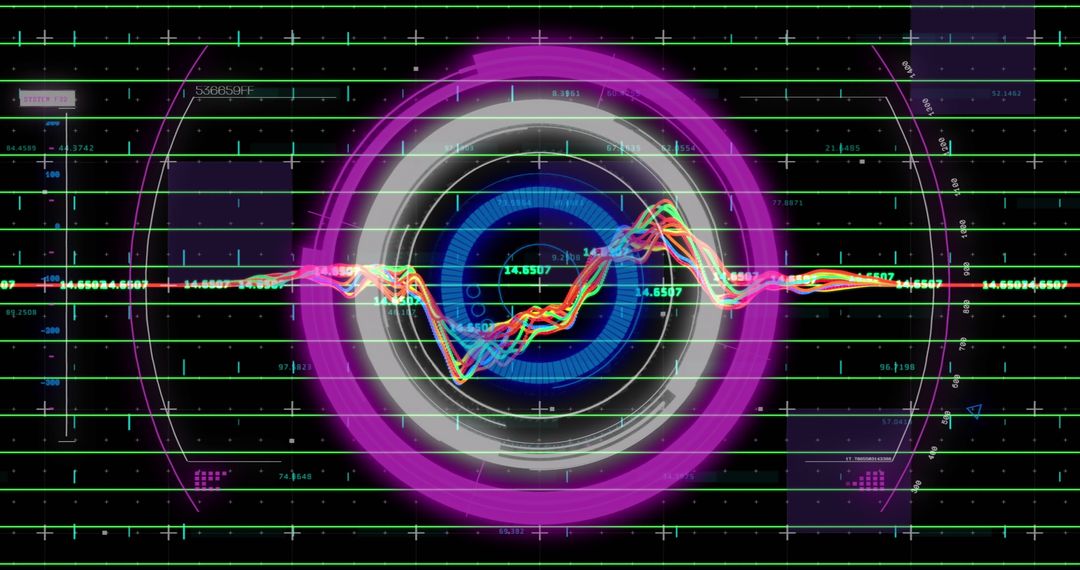 Financial Data Analysis with Futuristic Digital Interface