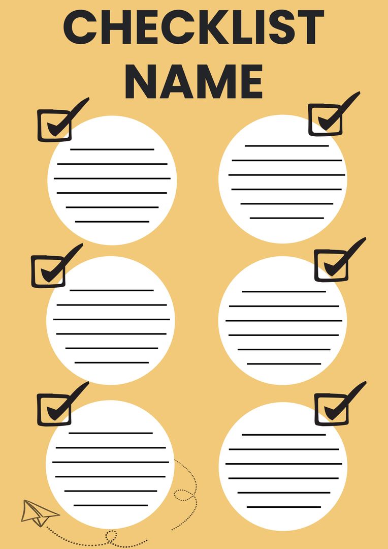 Illustrative Checklist Template for Task Organization