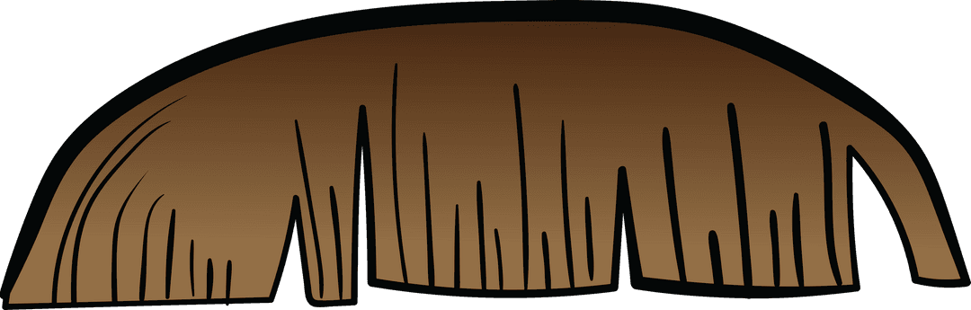 Brown Fringe Vector Hairstyle Isolated on Transparent Background