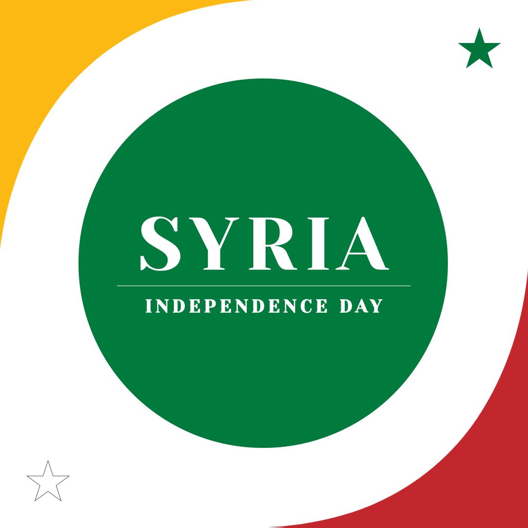 Syria Independence Day Celebration Graphic