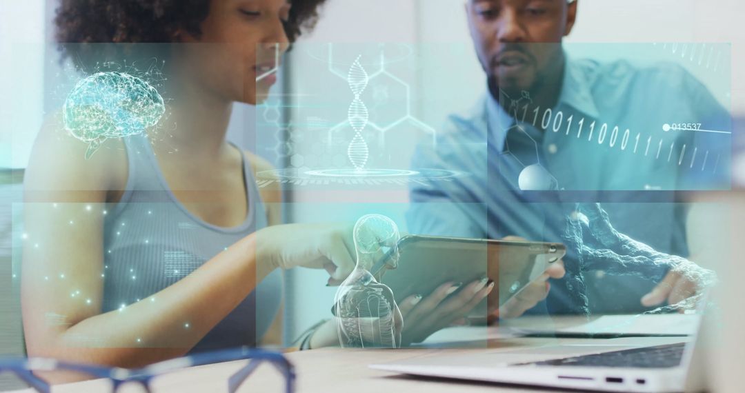 Researchers Examining Holographic Medical Data in High-Tech Lab