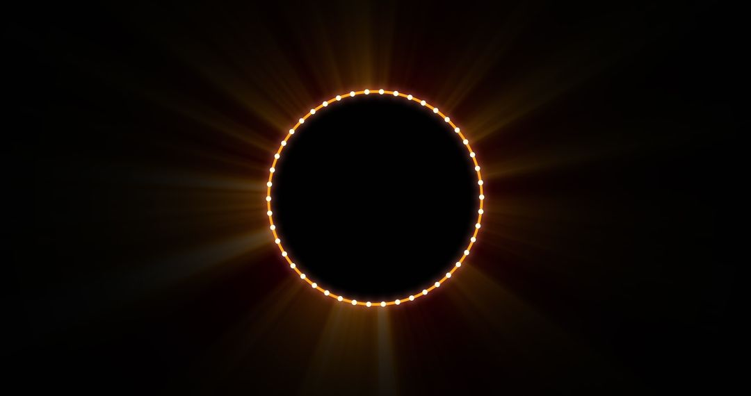 Digital Glowing Circle with Dotted Luminescent Aura