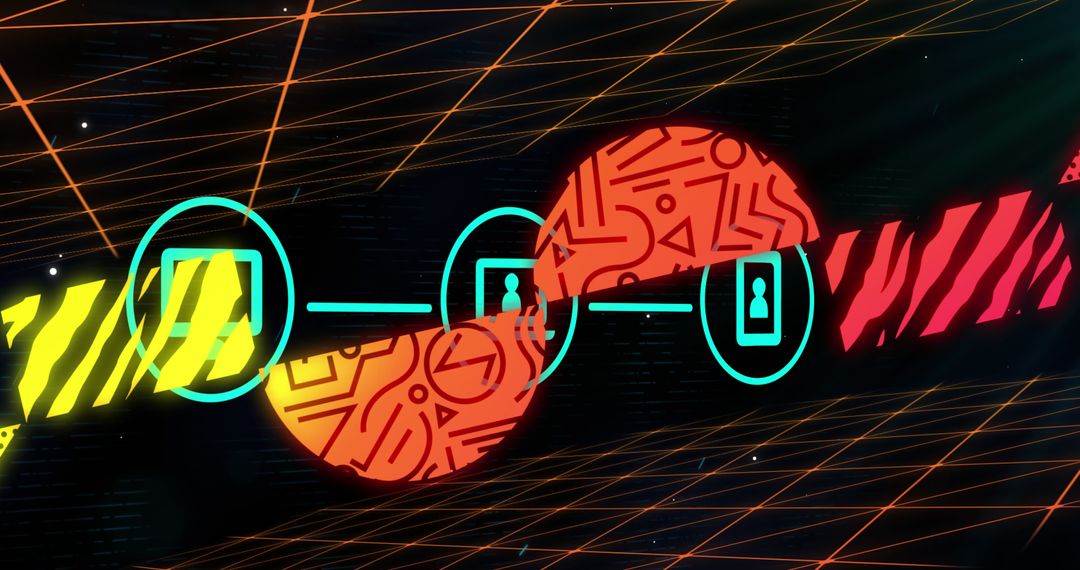 Futuristic Global Data Network Interface Representation