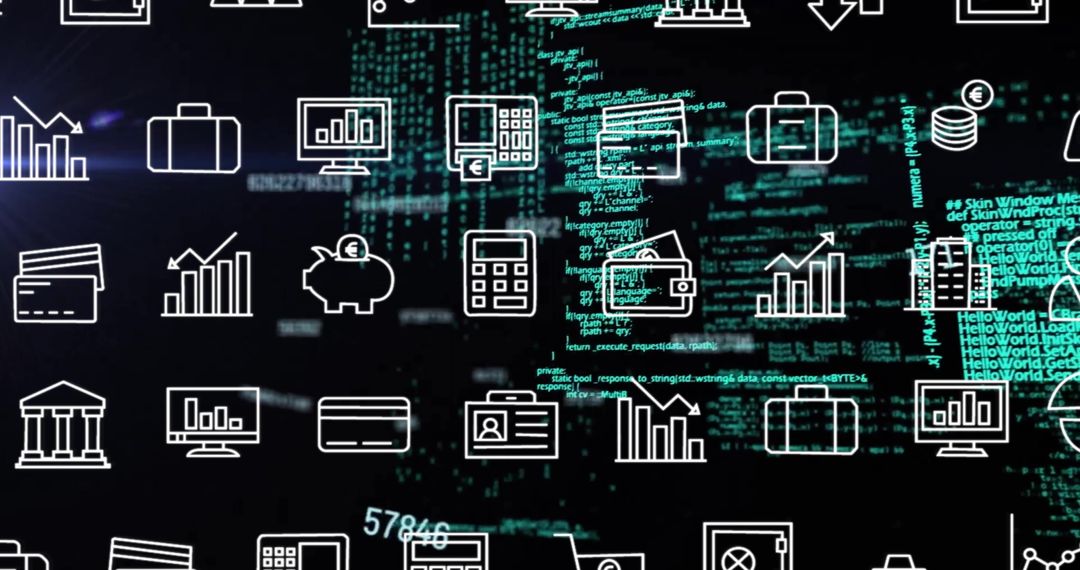 Global Financial Data with Modern Business Icons