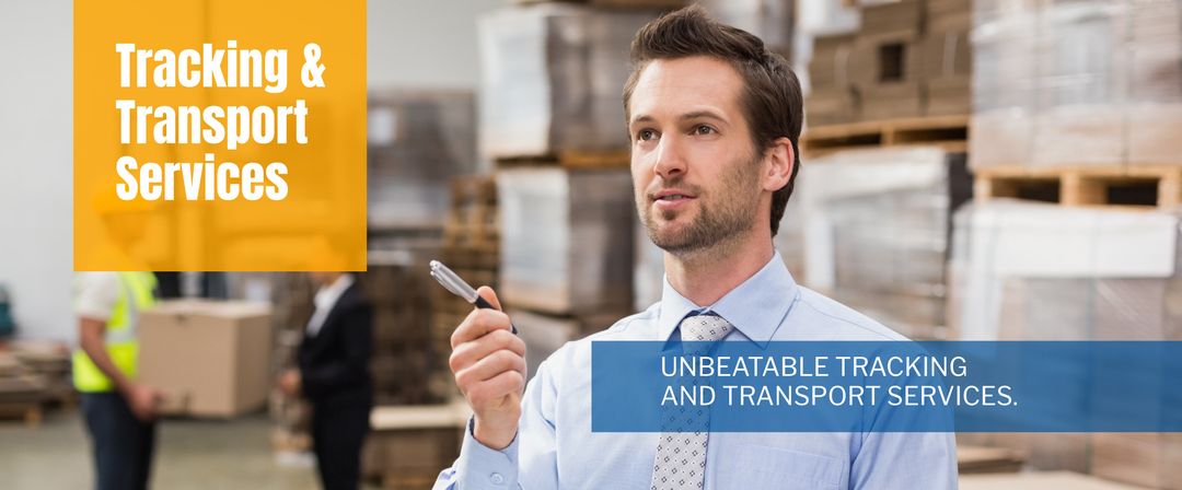 Professional manager overseeing warehouse logistics operations