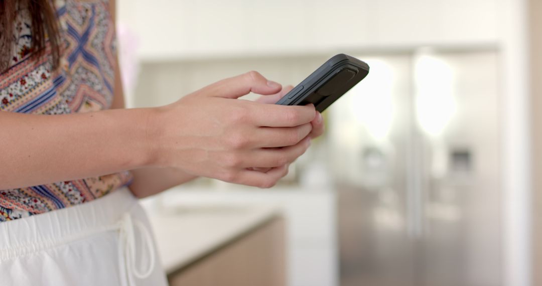 Close-Up of Person Using Smartphone for Communication or Information Search