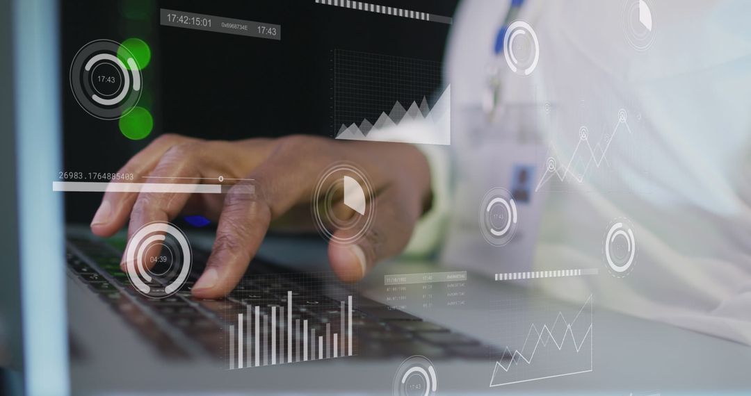 Business Professional Analyzing Digital Financial Data on Laptop