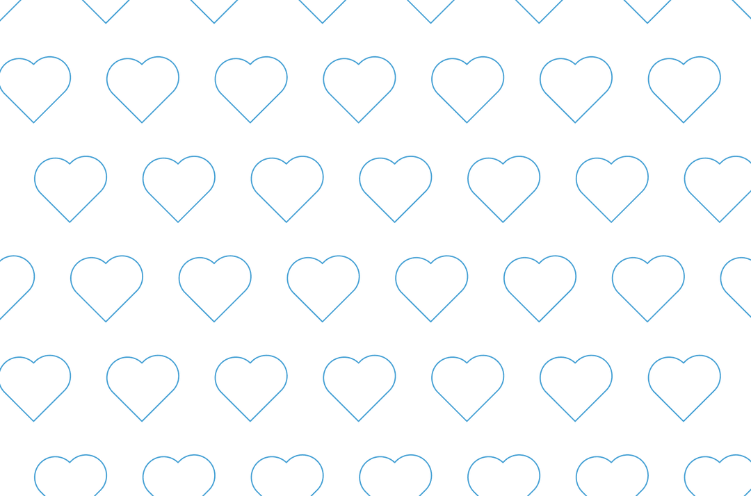 Blue Heart Pattern on Transparent Background for Love Design