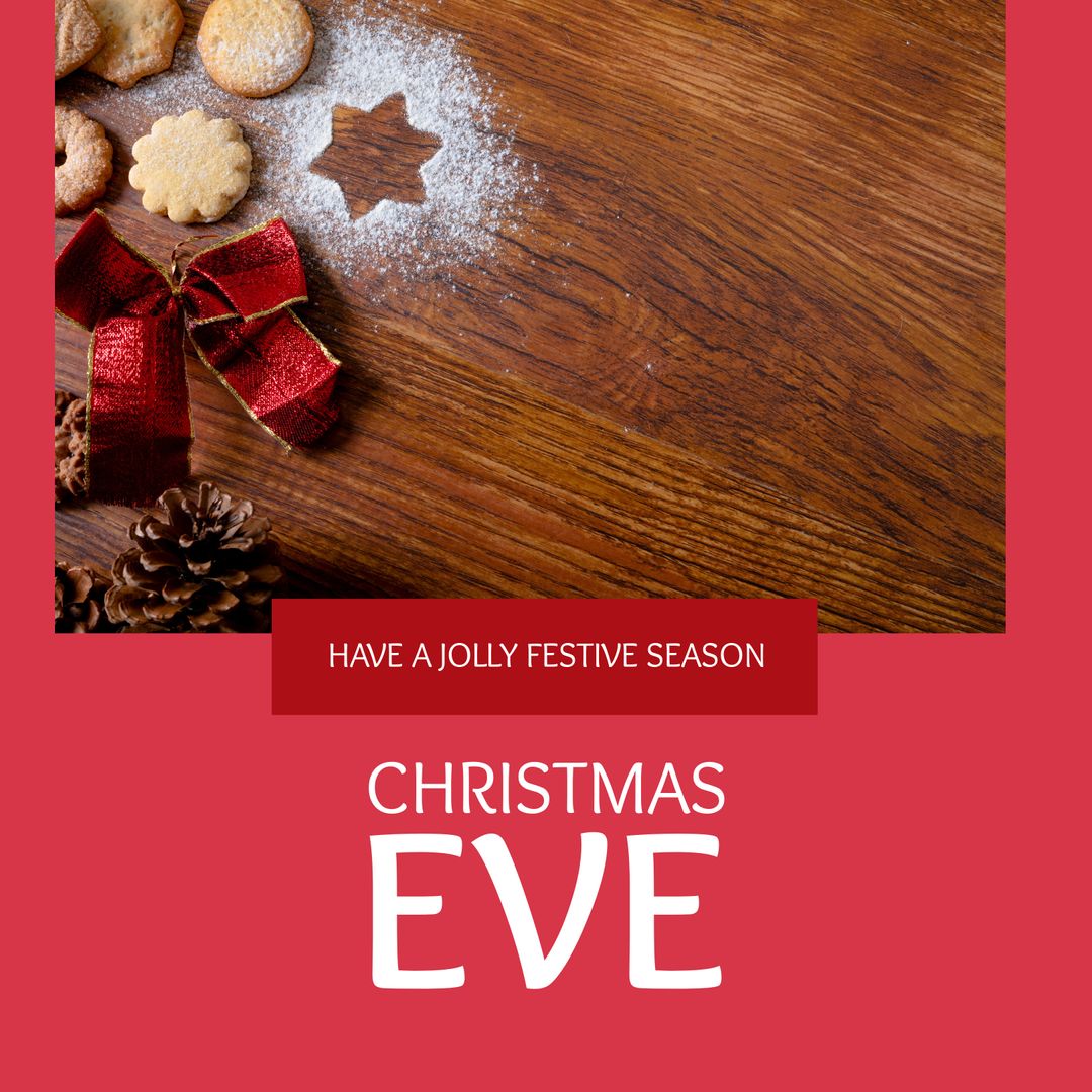 Christmas Eve Festive Decorations with Holiday Greeting