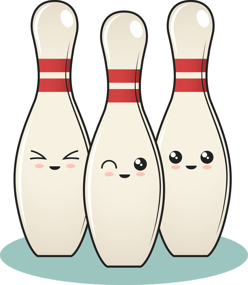 Cartoon Bowling Pins with Faces on Transparent Background - Download Free Stock Images Pikwizard.com