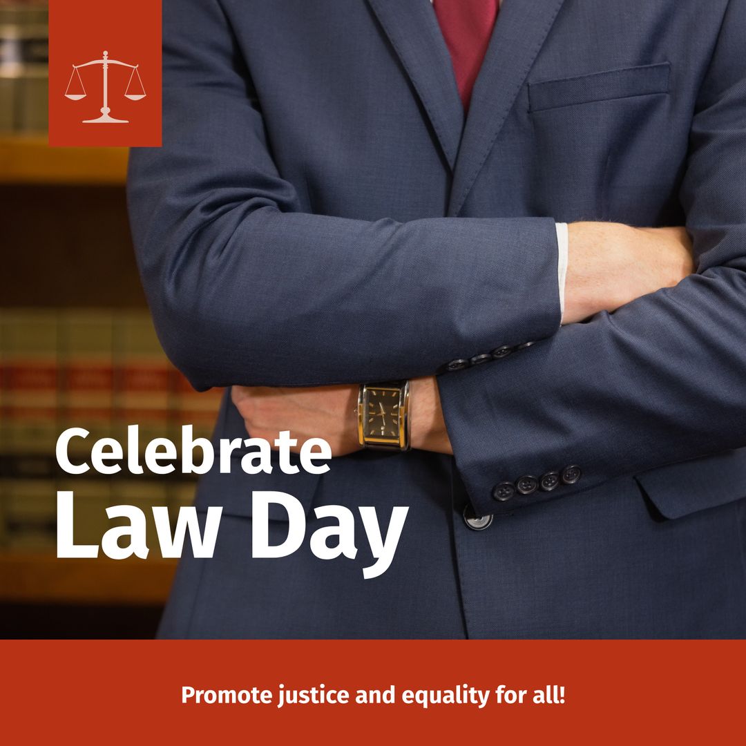Law Day Celebration with Confident Lawyer in Library
