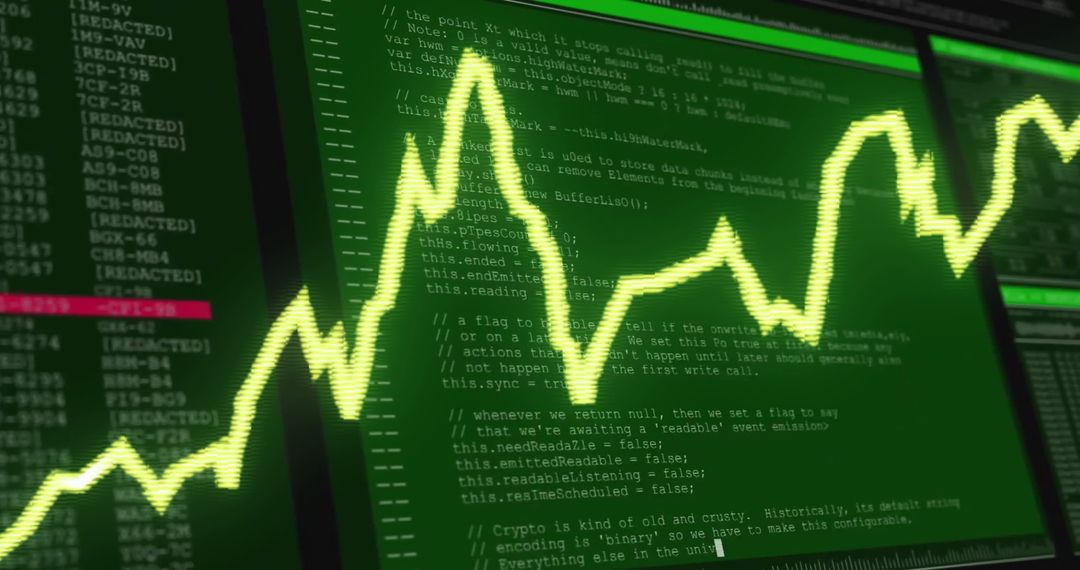 Financial Data Visualization on Digital Screen