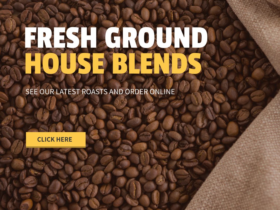 Rich Roasted Coffee Beans for Artisan House Blends Promotion - Download Free Stock Templates Pikwizard.com