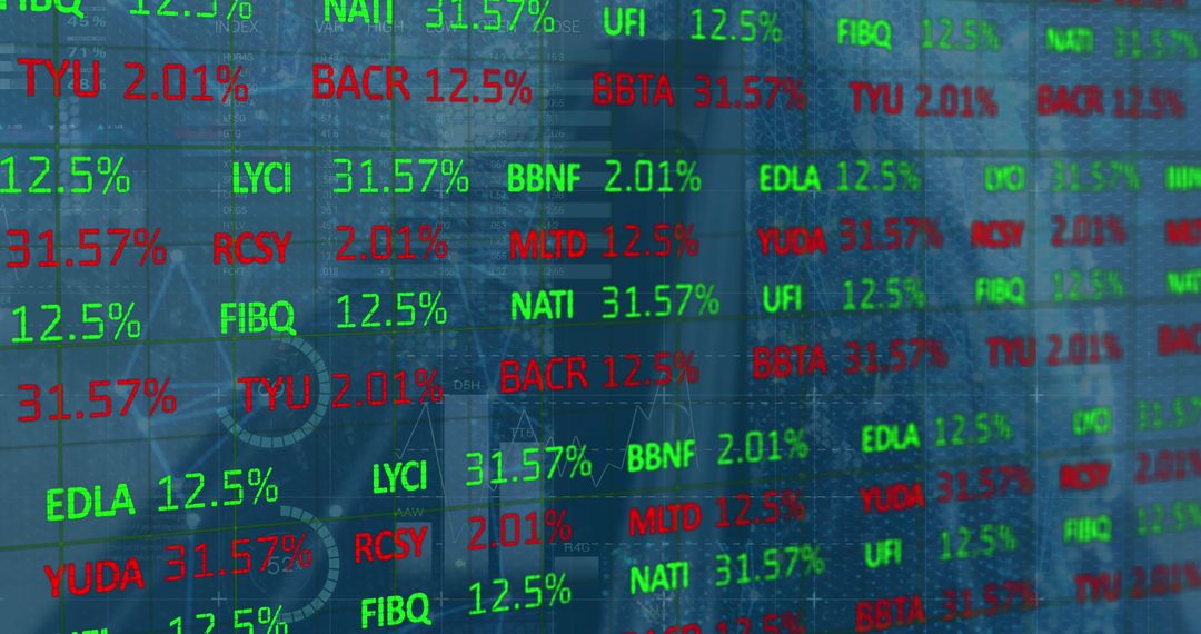 Digital Stock Market Trading and Data Analysis Concept