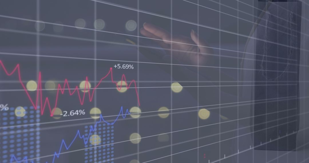 Hand Interacting with Digital Financial Graph Interactive Analysis