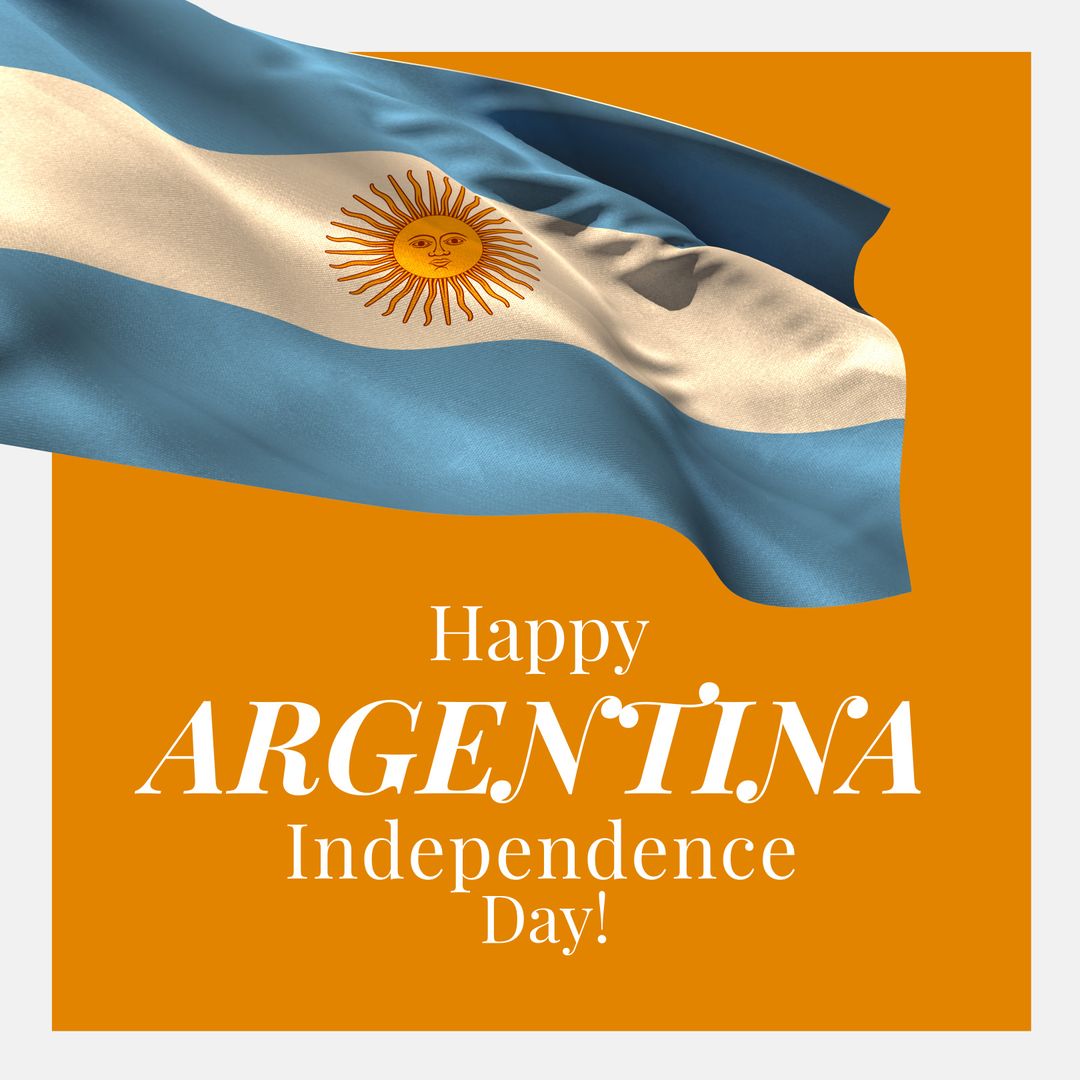 Argentinian Independence Day Celebration with National Flag