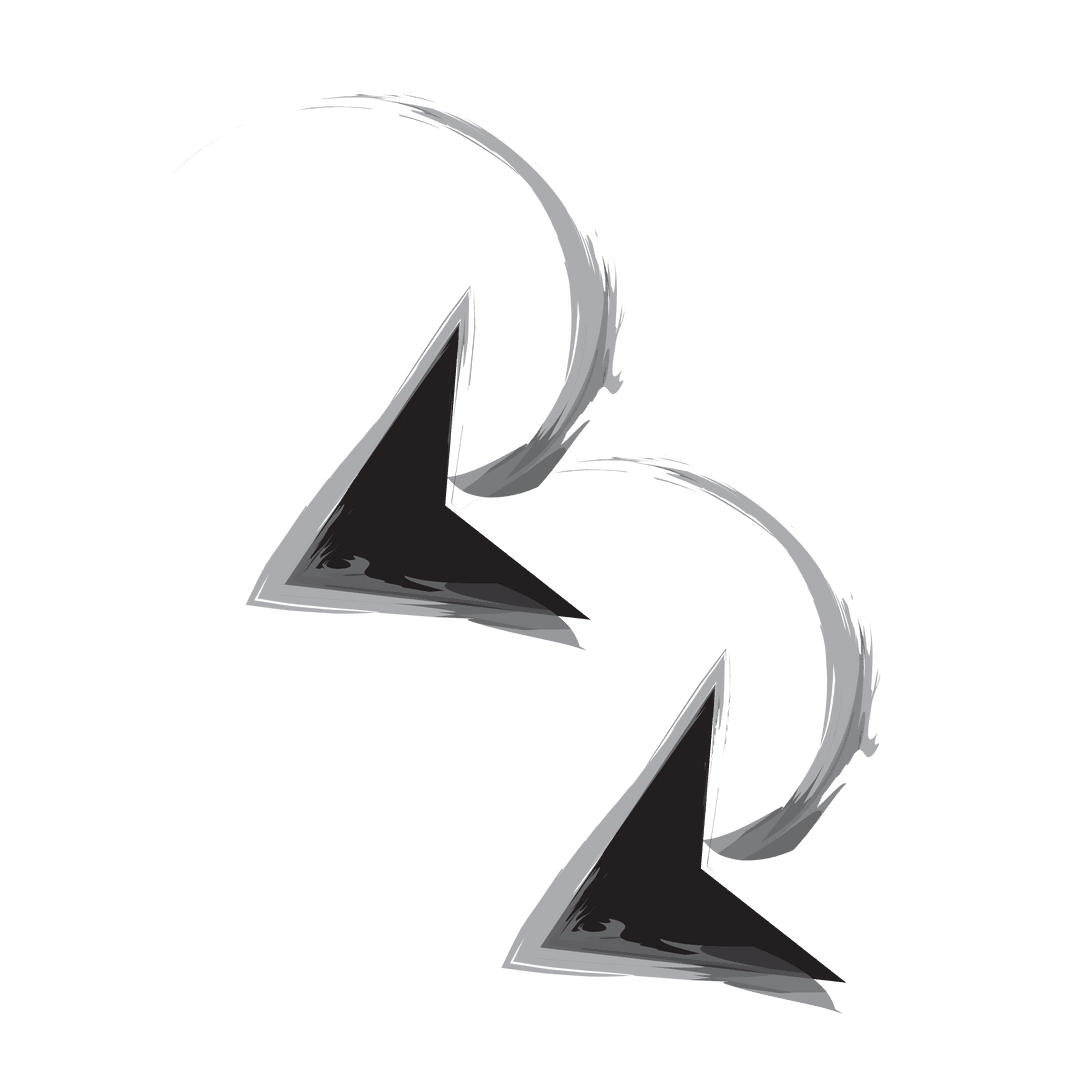 Stylish Gray Arrows with Dynamic Swirls on Transparent Background - Download Free Stock Images Pikwizard.com