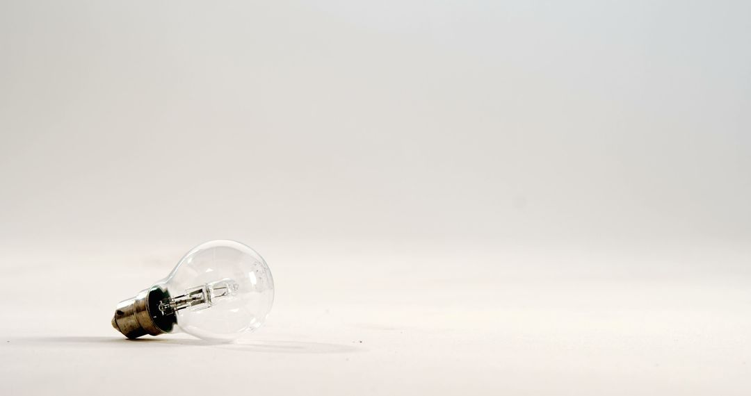 Single Light Bulb on Minimal White Background - Free Images, Stock Photos and Pictures on Pikwizard.com