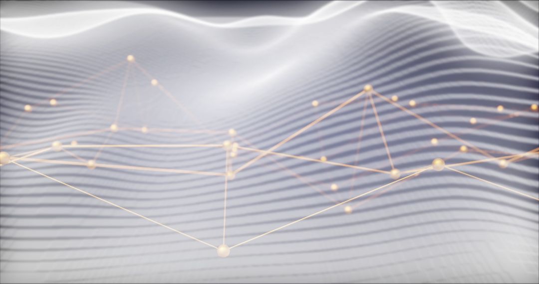 Futuristic Data Network Visualization with Dynamic Lines